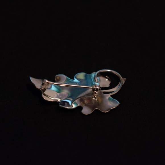 Carl Art Vintage Sterling Silver Leaf brooch - Picture 2 of 3